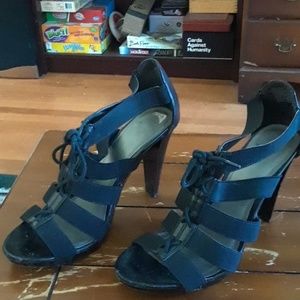 Black high heels shoes